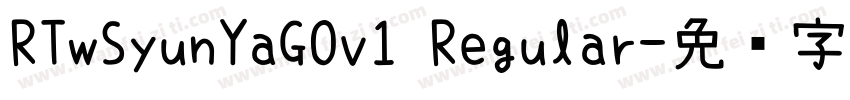 RTwSyunYaGOv1 Regular字体转换
